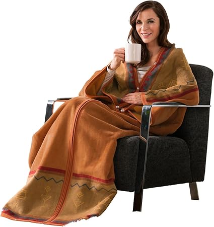 Erwin Muller Wohnmantel Kuschel Decke Mit Armeln Grosse 150x200 Cm Baumwollmischung Terra Braun Mit Druckknopfen Und Reissverschluss Pflegeleicht Warm Atmungsaktiv Erwin Muller Amazon De Kuche Haushalt
