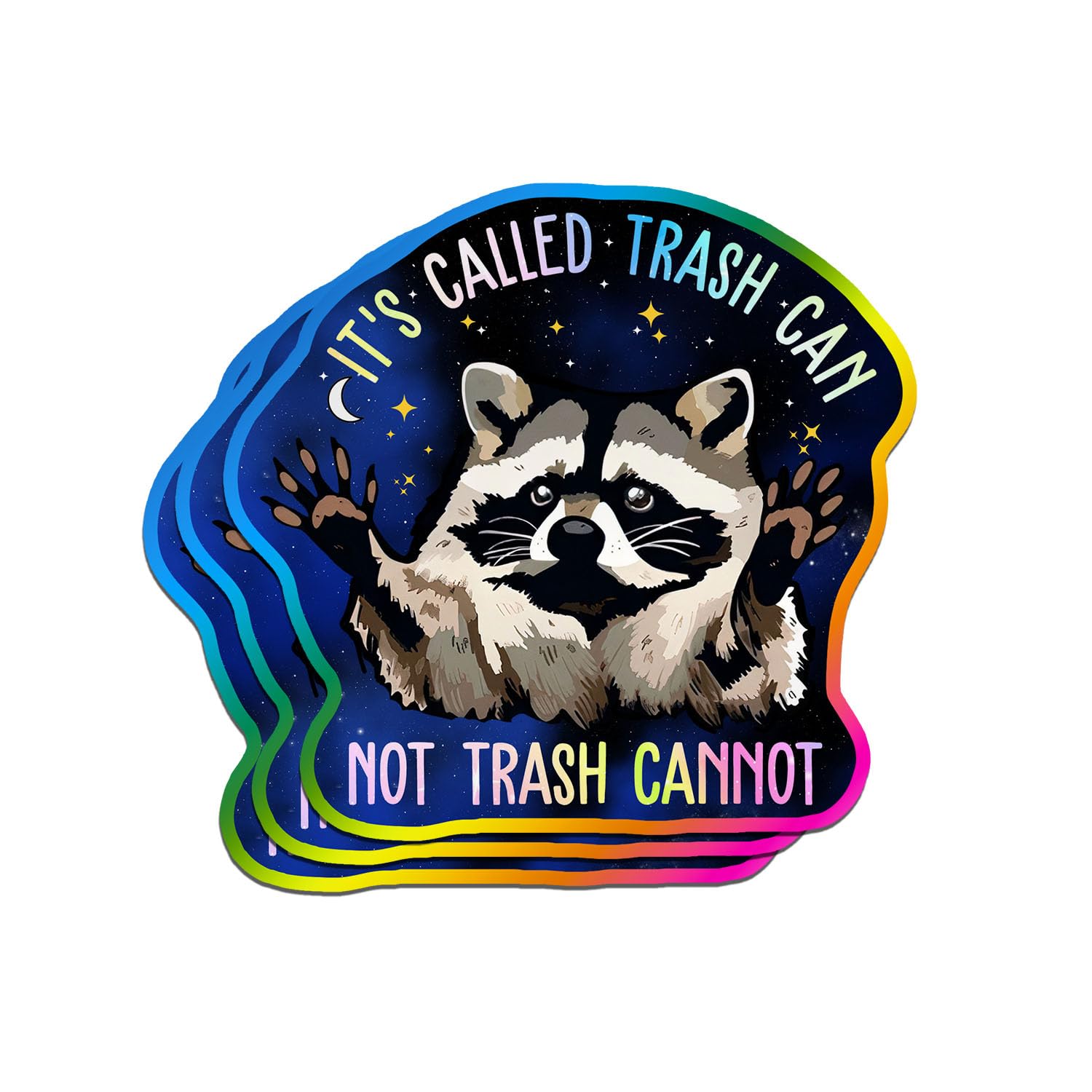 Photo 1 of (3PCS) Funny Raccoon Sticker It's Called Trash Can Not Trash Cannot Sticker Humor Motivational Mental Health Die-Cut Waterproof Vinyl Sticker for Water Bottle Tumbler Phone Case Laptop Cars (2 inches)
