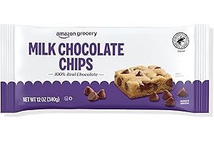 AMAZON.COM SERVICES, INC. Amazon Grocery, Milk Chocolate Chips, 12 Oz (Previously Amazon Fresh, Packaging May Vary)