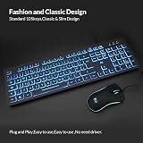 Rii RK105 Wired Keyboard and Mouse Backlit USB UK Layout 105 Keys view 2