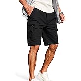 MRTOGENT Mens Cargo Shorts with Multi-Pockets | Elastic Waist Cotton Relaxed Fit | 2026 Casual Hiking Fishing Work
