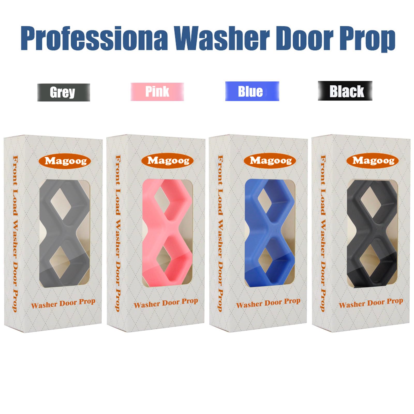 Magoog Washer Door Prop, Magoog Front Load Washer Door Prop, Keep Front Load Washer Door Open and Dry to Prevent Damping, Upgraded Longer Door Prop for Front Load Washing Machines