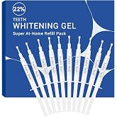 22% Teeth Whitening Gel Refills, Carbamide Peroxide Gel for Teeth Whitening No Sensitivity Teeth Whiteners, 10-Pack 3ML Sensitive Teeth Whitening Gel for Trays, 60 Whitening Treatments