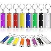 Hicarer 16 Pcs Mini Keychain Flashlight Bulk LED Keychain Light Flashlight for Outdoor Camping Hiking Emergency, Multicolor