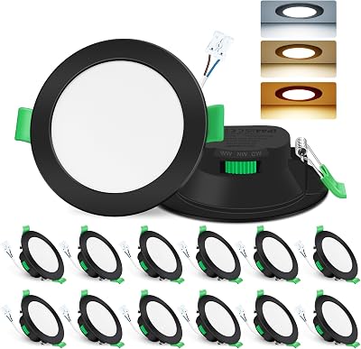 ALUSSO 7W Dimmable LED Downlights 3000K 4000K 6500K IP65 12Pack