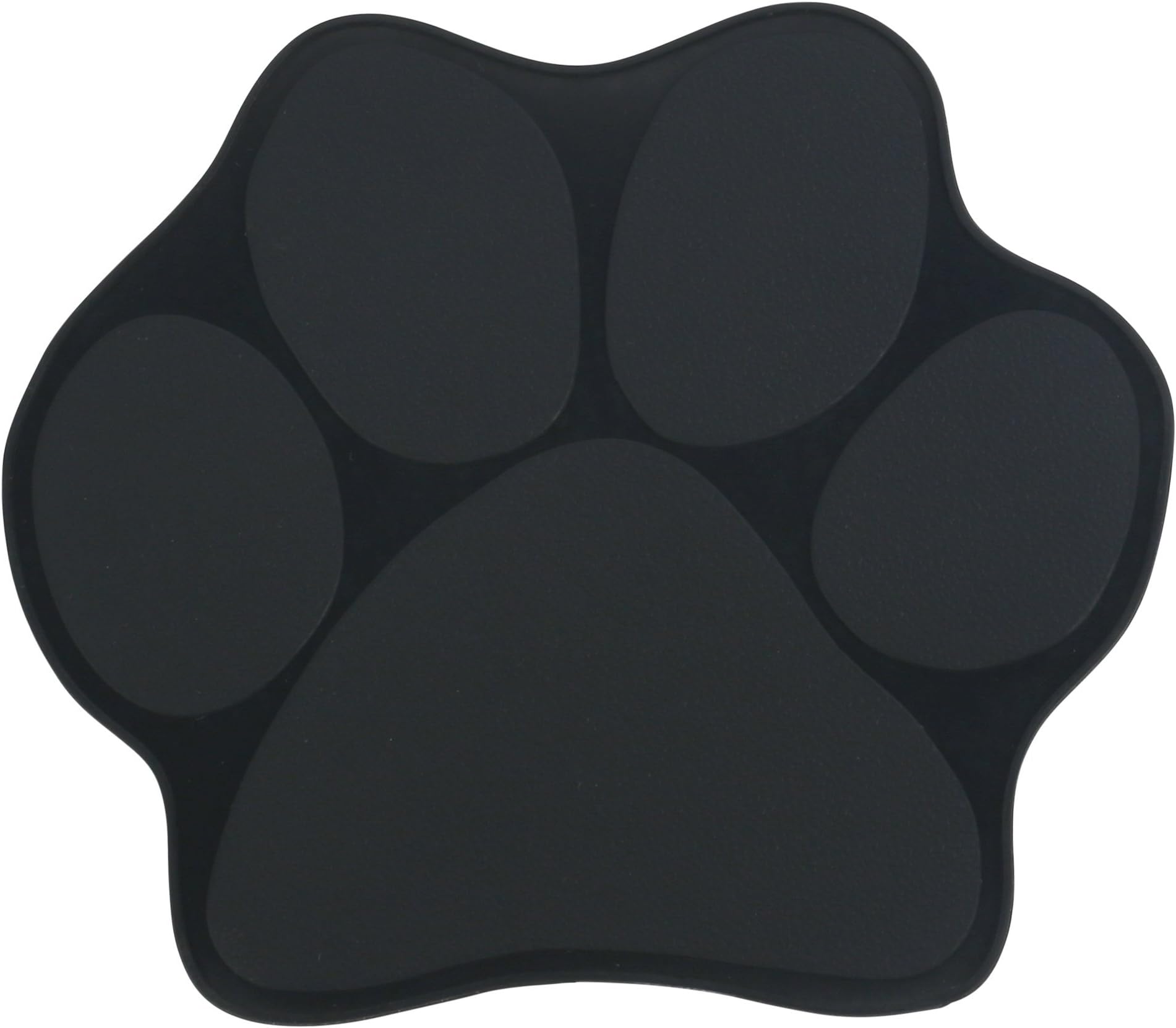 CherryLabel Dog Paws Non Slip Silicone Drink Coasters, Black, Set of 6