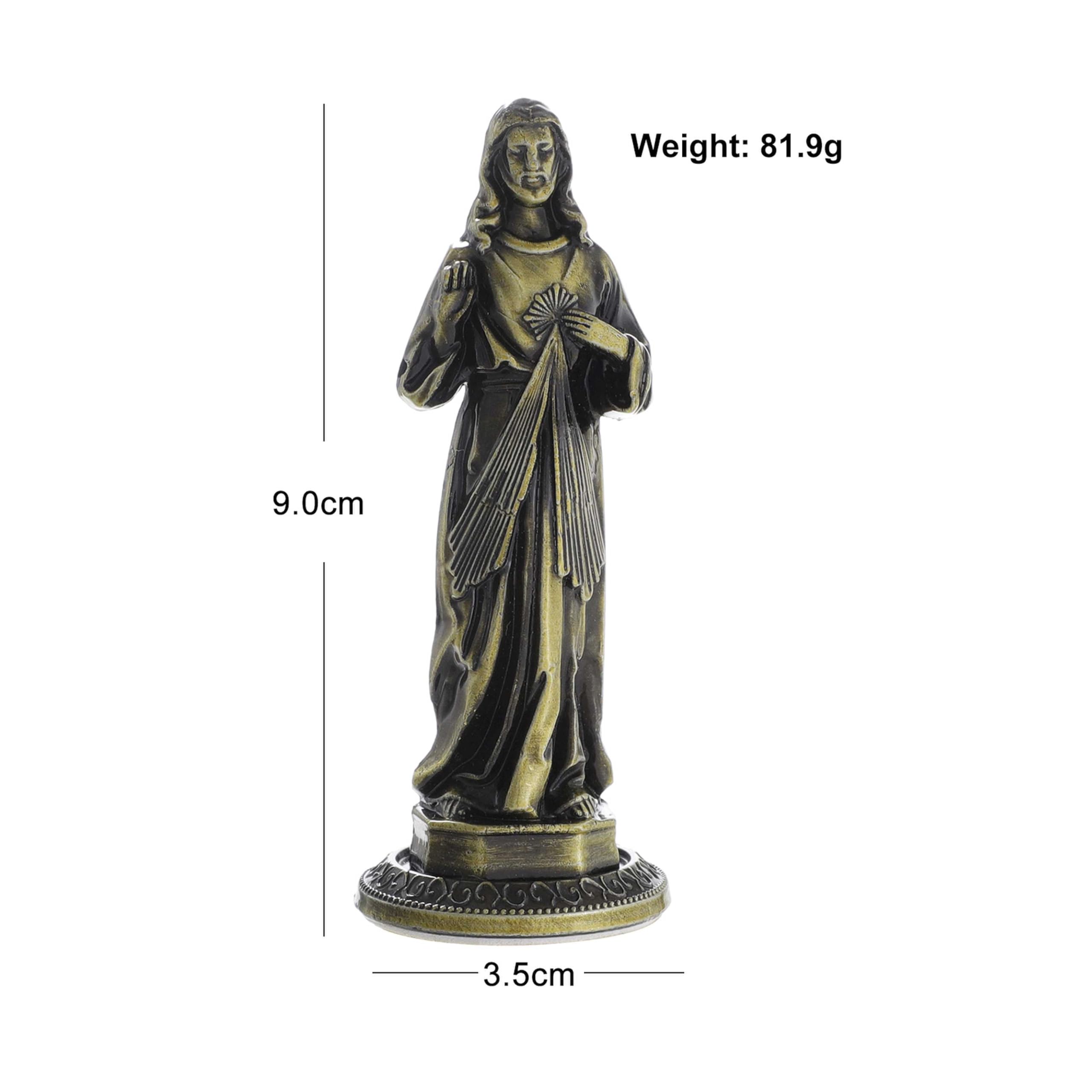 KOMI Dashboard Jesus Catholic Sacred Heart of Juses Statue Car Accessory Christian and Catholic Figurines, Religious Gifts Gifts Home Office Table Decor