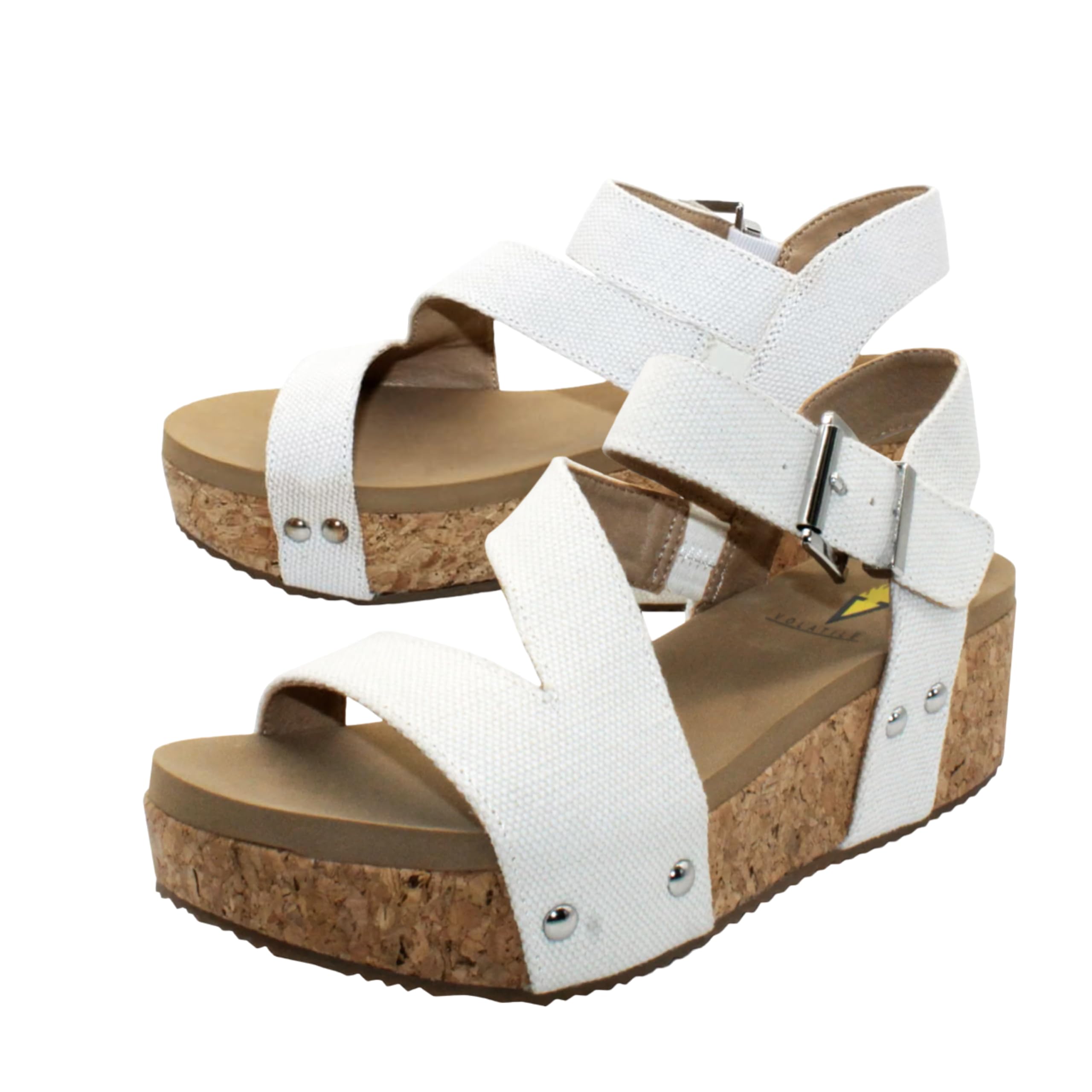 VOLATILE Women's, Biloxi Sandal Ivory 10 M Image