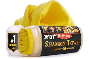 Premium Shammy Cloth for Car Drying - 26”x17” - Super Absorbent Chamois Towel for Car - Scratch-Free, Reusable & Soft
