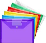 GoodtoU Plastic Wallets A4 Folders with Popper 6 Pack view 1
