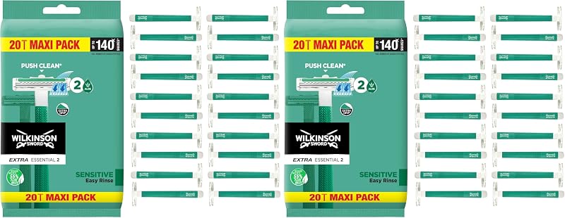 Wilkinson Sword Extra 2 Disposable Razors for Men Sensitive Comfort 20 Count