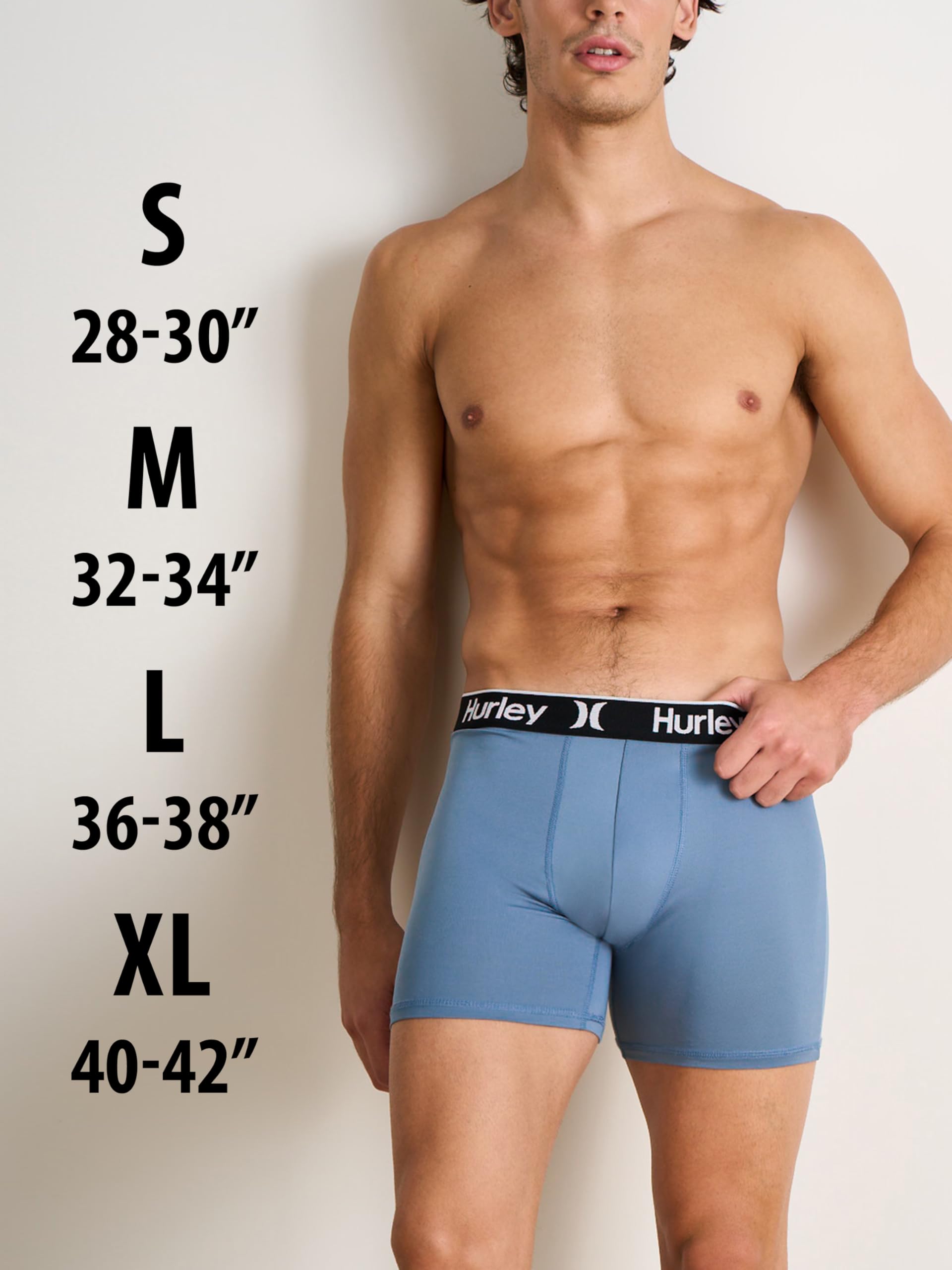 Hurley mens 5 Pack Stretch Boxer Briefs