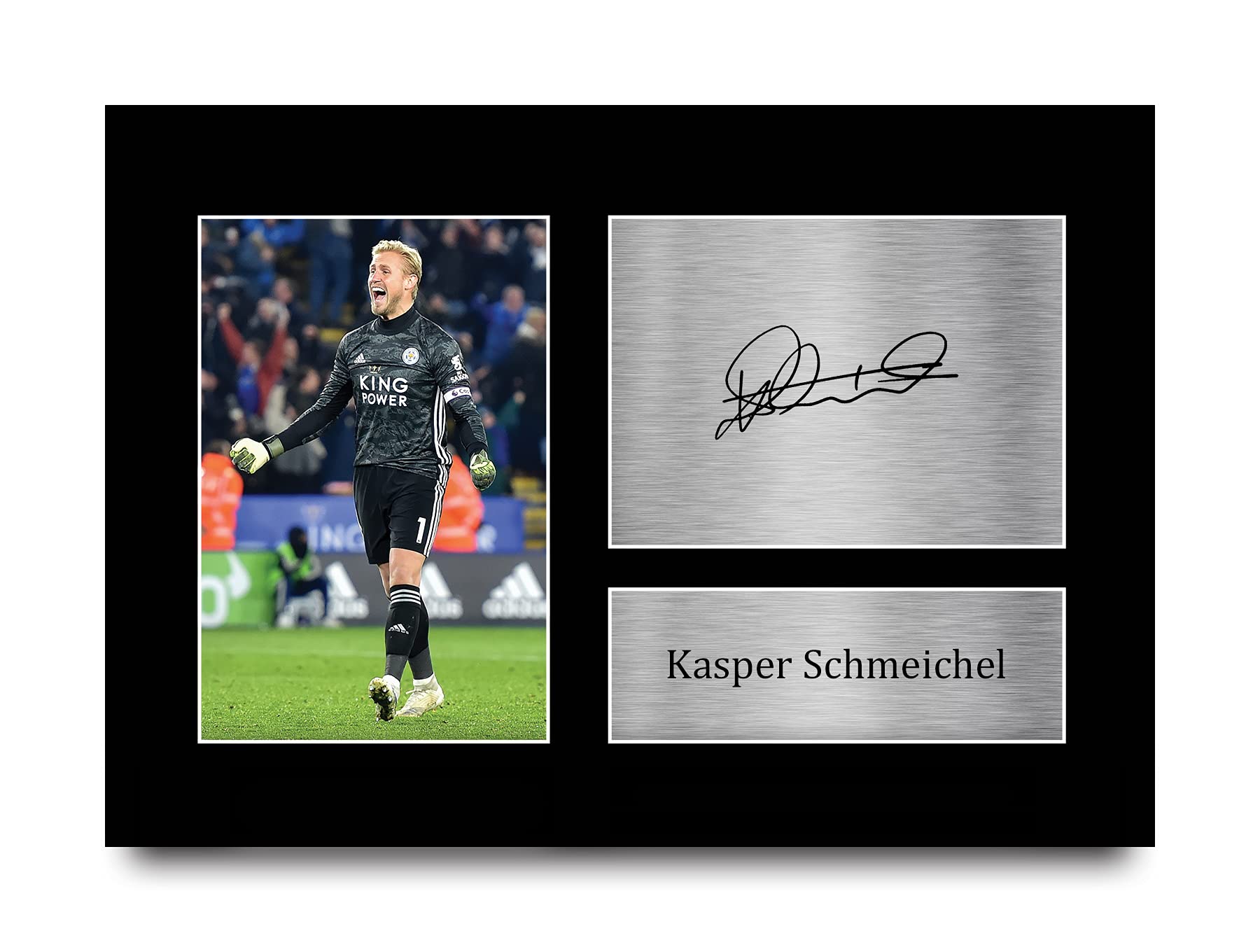 HWC Trading A4 Kasper Schmeichel Leicester City Gifts Printed Signed Autograph Picture for Football Fans and Supporters