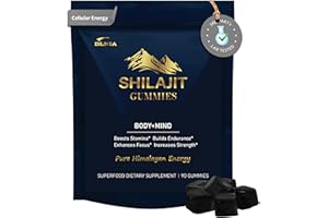 DLNIA Shilajit Gummies with Ashwagandha, Seamoss, Turmeric - Organic, Zero Sugar & Vegan-Friendly Himalayan Shilajit for Men & Women - Energy, Calm Cosrtisol, Sleep, Immune Support & Overall Health