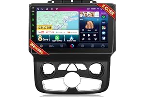 8 Core 4+64G Car Stereo Radio Upgrade for Dodge RAM 1500 2500 3500 2013 2014 2015 2016 2017 2018 with Wireless CarPlay and An