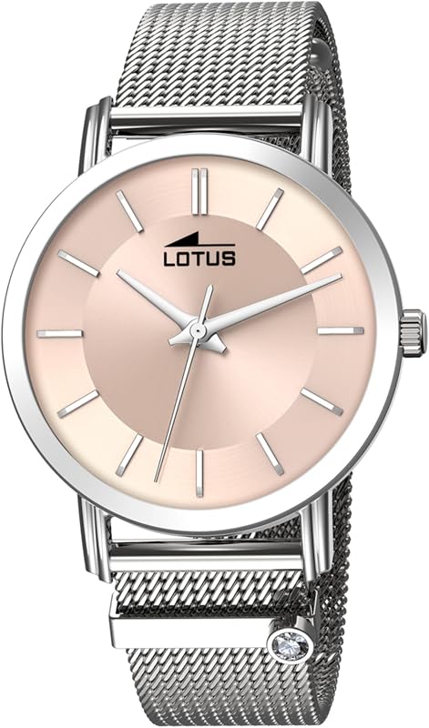 Relógio analógico feminino 316l em aço inoxidável em prata - movimento de quartzo - cristal mineral de alta resistência - resistente à água 5 ATM 18737/2 - minimalista para ela