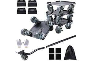 LOYAL TIGER Furniture Dolly,Furniture Mover Pro Set,Furniture Lifter with 4 360° Rotatable Rubber Universal Wheels，Carbon Steel Panel Furniture Movers，Maximum Load 1763LBS.