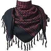 Aonal Military Shemagh Tactical Desert Scarf, 100% Cotton Keffiyeh Neck Head Scarf Wrap for Men Women