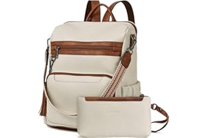 BOSTANTEN Leather Laptop Backpack for Women Designer Travel Backpack with Laptop Compartment Ladies Computer Shoulder Bags