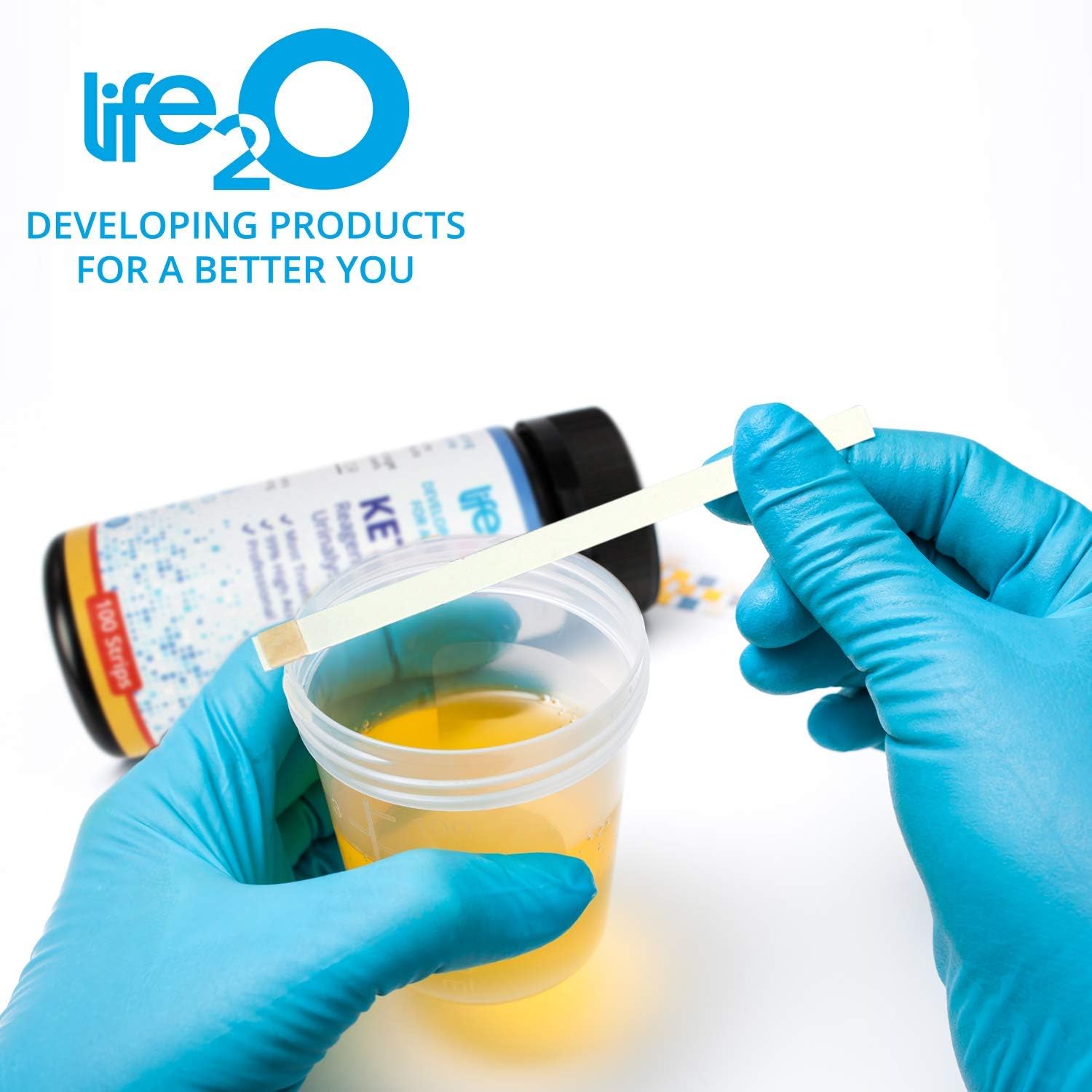 Keto Urine Test Strips 100ct, Ketone Urinalysis Testing Kit for Ketosis, Dip-Stick Tester to Measure and Monitor Ketones Level for Ketogenic, Atkins AMD Low-Carb Fat Burning Diets: Health & Personal Care