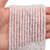 BONNY BOXX 1 Strand (150PCs) Natural 2 * 4mm White Jade Rondelle Beads, Natural Abacus Disk Stone Beads Loose Spacer Gemstone for DIY Bracelet Necklace Jewelry Making