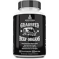 Ancestral Supplements Grass Fed Beef Organ Supplement, Supports Whole Body Wellness with Proprietary Blend of Liver, Heart, K