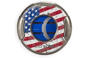 LIGHTERUSA Lotus Meteor Round 64 RG Cigar Cutter (American Flag)