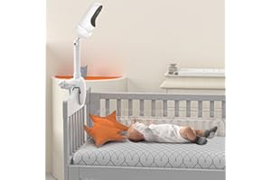 OIOAAHKEO Flexible Clip Mount Baby Monitor Mount for Owlet Cam Smart Baby Monitor,Owlet Cam 2, Motorola Baby Monitor, VTech VM901, Arlo Cameras and More No Drill