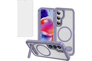 Asuwish Phone Case for Samsung Galaxy S24/S25 5G Compatible with Magsafe Tempered Glass Screen Protector Cell Cover Stand Cle