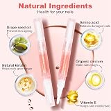 Meschett Cuticle Oil Pen 3Pcs Nail Care with Nail File Orange Strawberry Aloe view 2