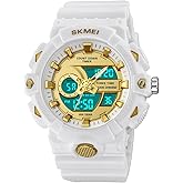 FANMIS Men's Digital Analog Outdoor Sports Watches Multi Function Military Waterproof Watch for Men LED Casual Stopwatch Alarm Tactical Army Watch Backlight, Alarm, Stopwatch