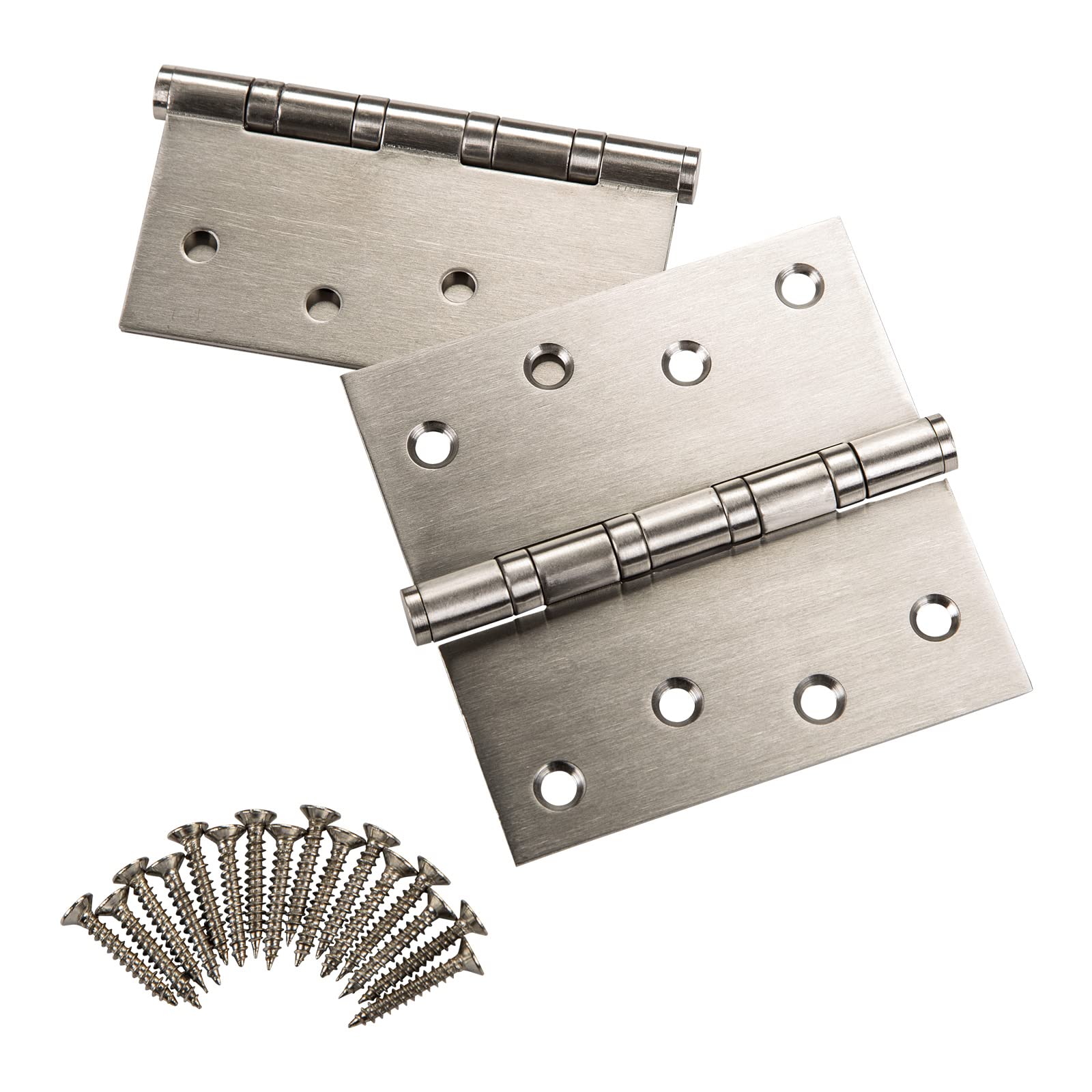 2 Pieces of SO-TECH® Door Hinge Screw-on Hinge Stainless Steel Rust-Free Ball Bearing Mounted with Stainless Steel