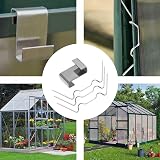 HONGCI Stainless Steel Greenhouse Clips 100Pcs W Wire & Z Clips for Glass view 6