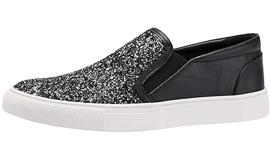 glitter slip on shoes womens