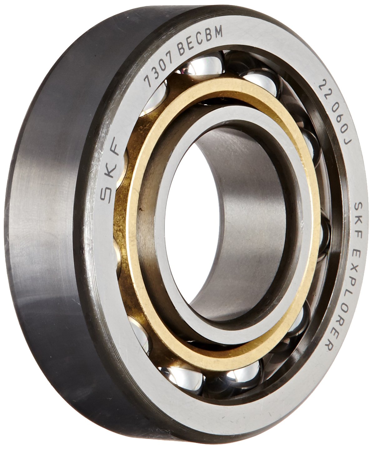 SKF 7307 BECBM Angular Contact Radial Ball Bearing, steel