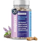 Santo Remedio Hormone Balance for Women, Menopause Support, 30 Capsules | Supports Hot Flashes, Night Sweats &amp; Mood Swings - Menopause Supplement for Women with DIM, Siberian Rhubarb &amp; Chasteberry