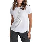 DKNY Womens Logo Short Sleeve Casual T-Shirt