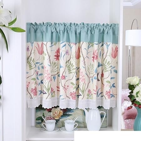 Butterfly Half Curtain Mediterranean Small Curtains Cabinet