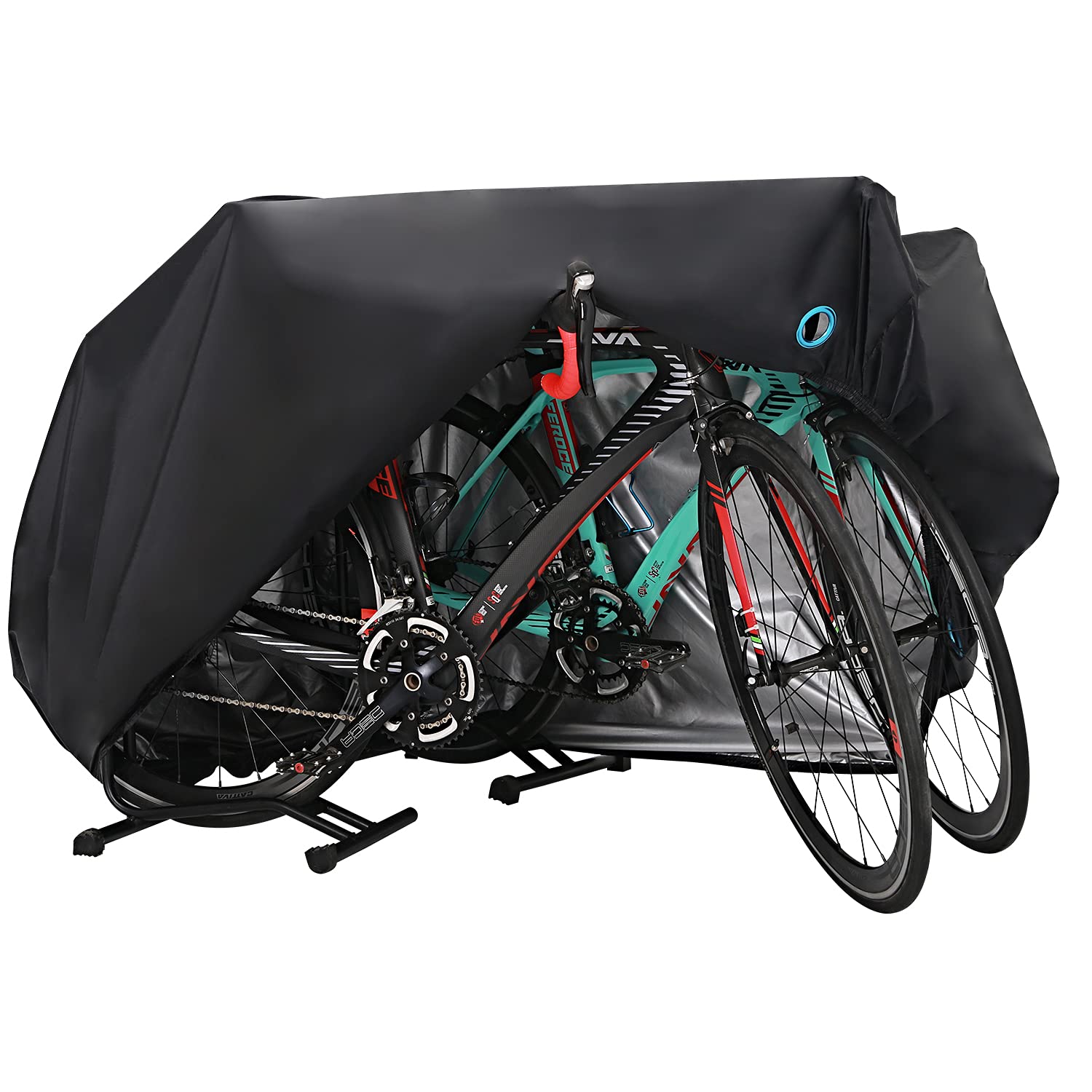 Bike Cover for 2-3 Bike Waterproof Outdoor Bicycle Cover with Lock Hole for Mountain Road Bikes…