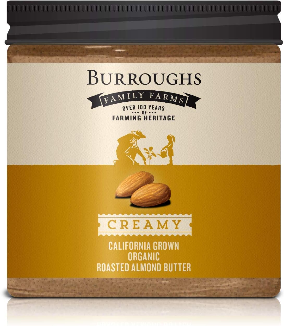 Organic Creamy Almond Butter, 16oz (3 pack)