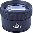 BronaGrand 30X Optics Loupes Magnifier Loop Microscope Magnifying Glass Lens Portable for Jeweler,Coins,Stamps