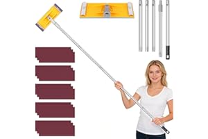 Pole Sander For Drywall 12-55inch Adjustable Extension - Manual Hand Sanding Pole, Wall Sander for Painting Prep, Complete wi