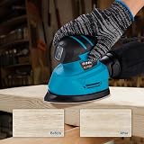 KATSU Tools Electric Detail Sander 130W Palm Sander Wood Dust Collection 10 view 6