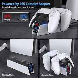 OIVO PS5 Controller Charger, 2H Fast Charger with 2