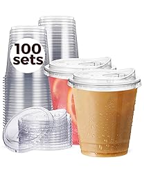 100 Pack 12 oz Clear Plastic Cups with