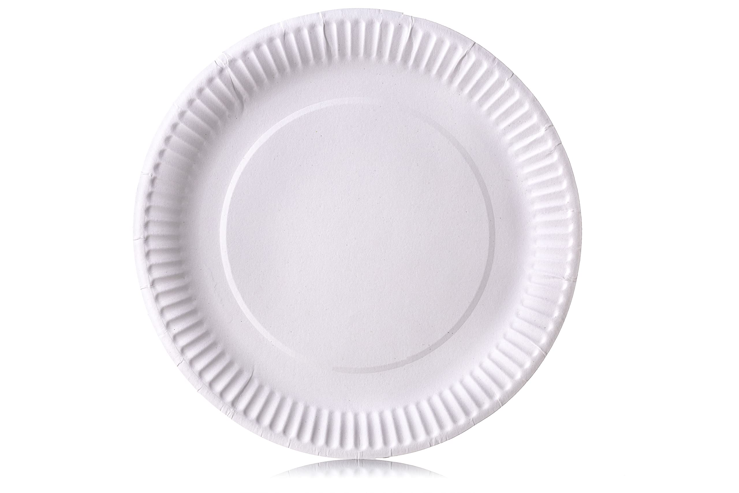 GoCoPack Paper Plates: Pack of 100-9" (23cm) White Paper Plates - Perfect for Parties Or Barbecues (9" (23cm))