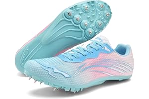 cungel New Upgrade Track and Field Shoes for Men Women Girls Boys 8 Spikes Sneakers Outdoor Professional Running Nail Spikes 