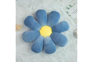 TaiBest Flower Pillow,Flower Shaped Throw Pillow,Flower Shaped Seating Cushion, Floor Pillow, Cute Room Decor & Plush Pillow (15.7, Cornflower Blue)