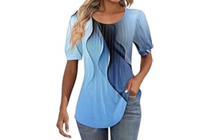 HADWNIUB Crewneck Short Sleeve T Shirts for Women Crew Neck Trendy Lightweight Soft Casual Summer Tops Clothes 2024