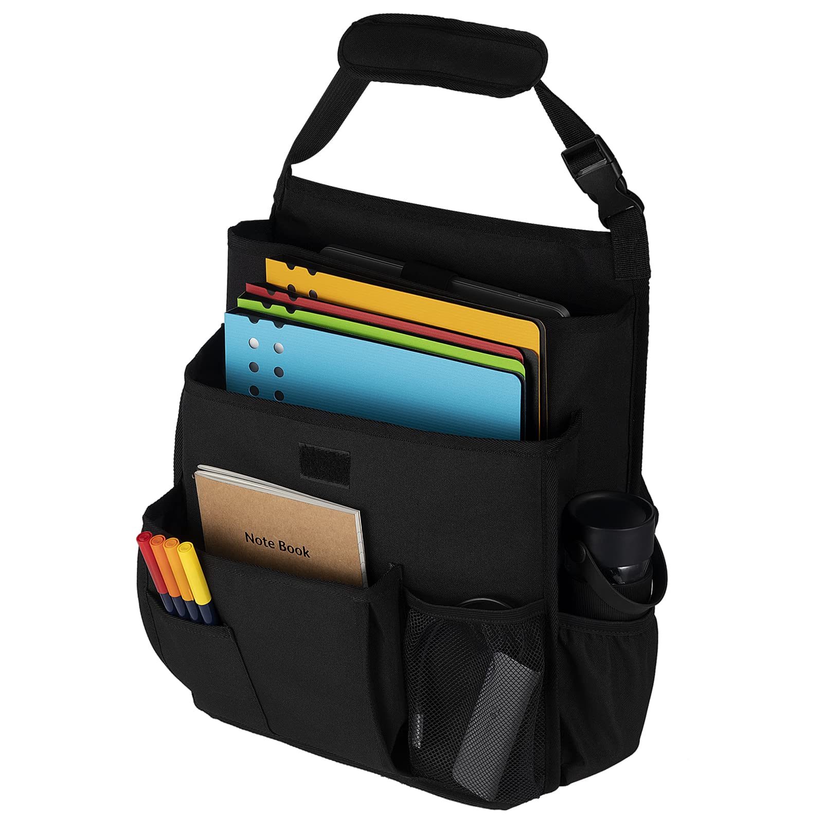 Photo 1 of Cashine Large Capacity Car Storage Organizer, Polyester, Hanging, 900D, X-Strapped, Multi-Pocket, Front and Rear Seat, 3-Ring Binder Compartment, Laptop Friendly